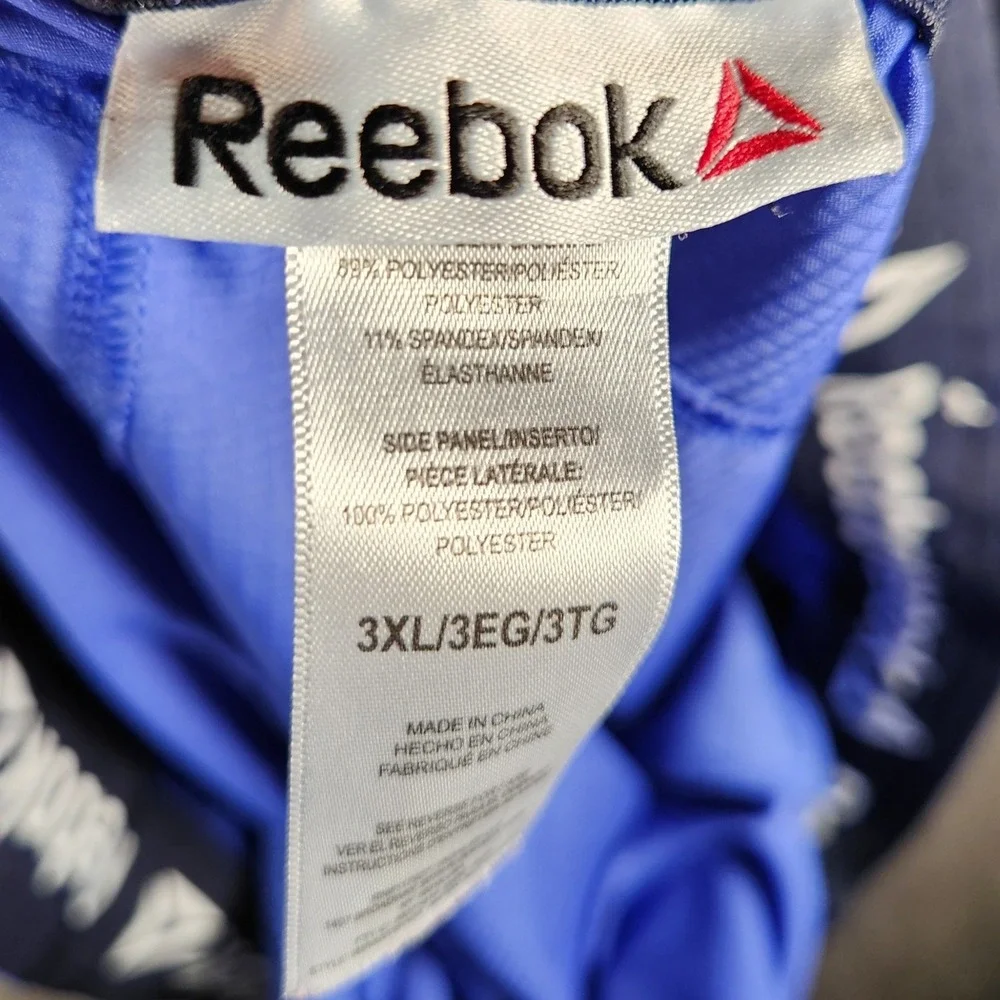 Reebok Athletic Shorts Mens 3XL Blue Excellent Ripstop Mesh Training Gym Workout